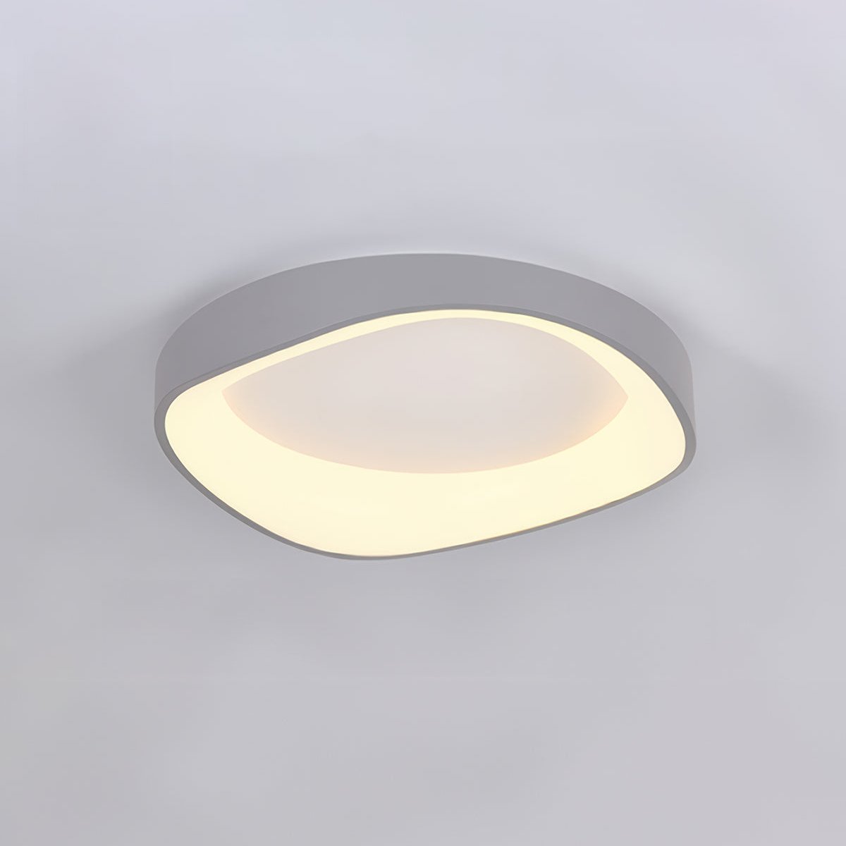 Warm-Toned Wood Grain Ceiling Light