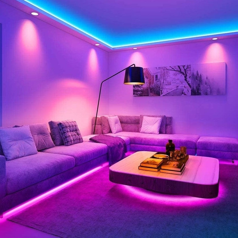 Indoor Flexible LED Light Strips – DIY Lighting Kit with Colour Options
