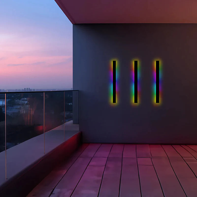 Outdoor Metal LED Linear Wall Lamp – IP65 Exterior Light