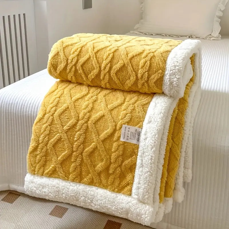Luxury Snuggle Blanket – Reversible Sherpa Fleece Comfort - Atelier Dubois Paris