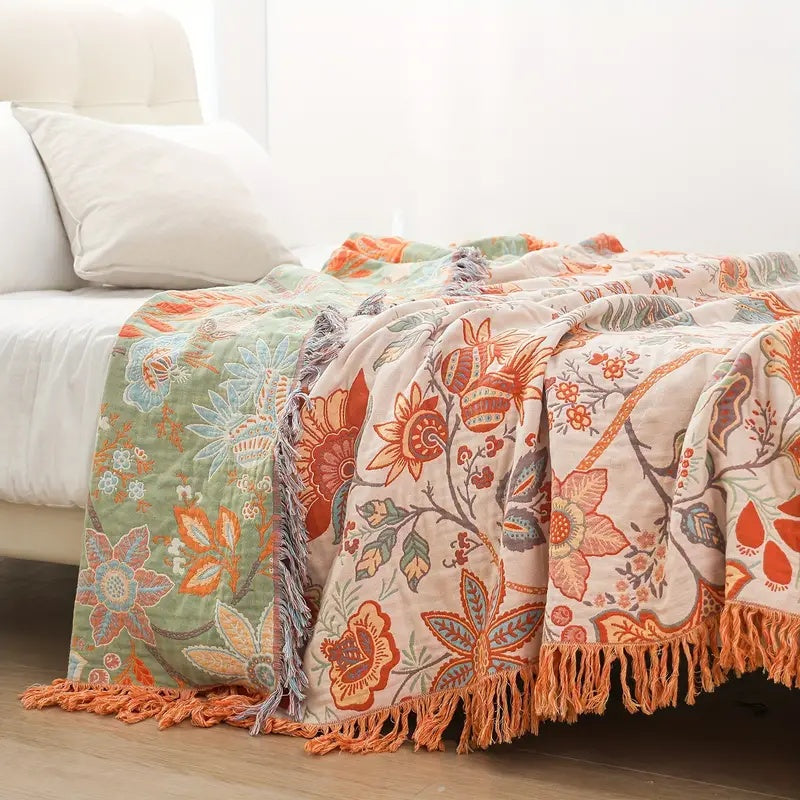 Bohemian Floral Blanket