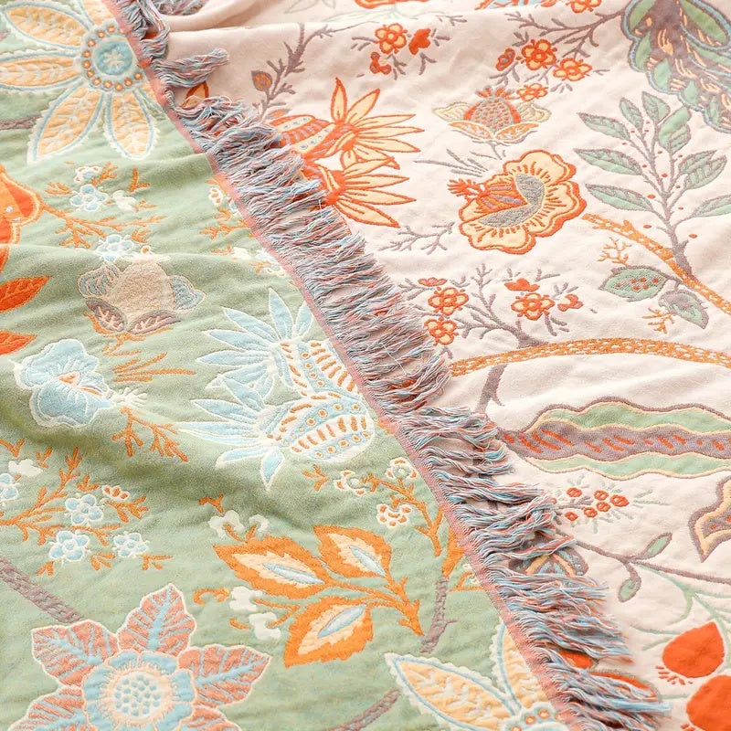 Bohemian Floral Blanket