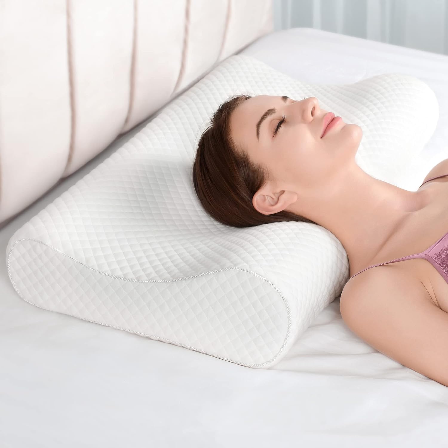 Premium Cloud Comfort Pillow – Memory Foam for Pressure Relief & Deep Sleep