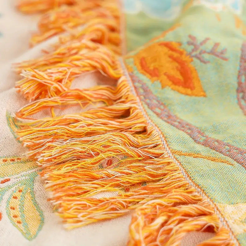 Bohemian Floral Blanket