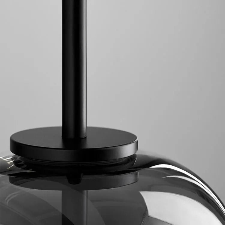 Modern Glass and Metal Pendant Light – Adjustable Chain Ceiling Fixture