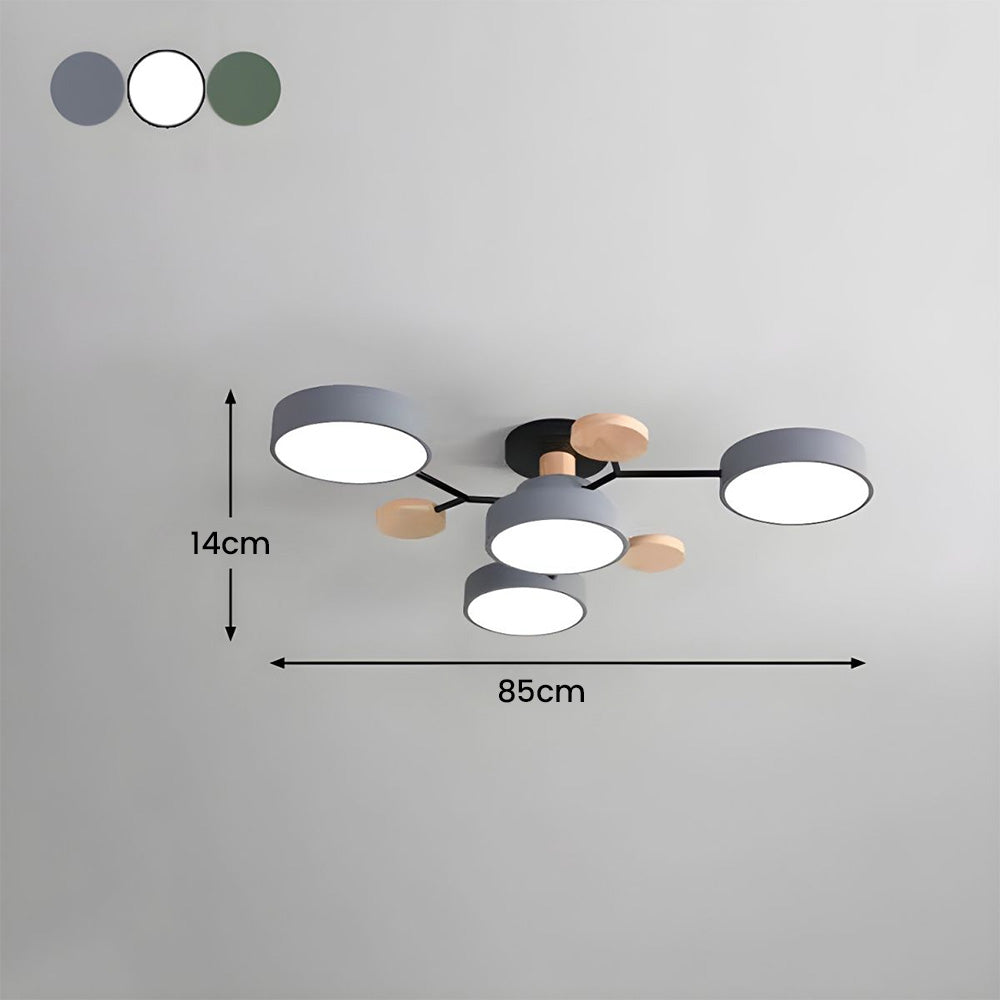Contemporary Round LED Ceiling Light for Living Room