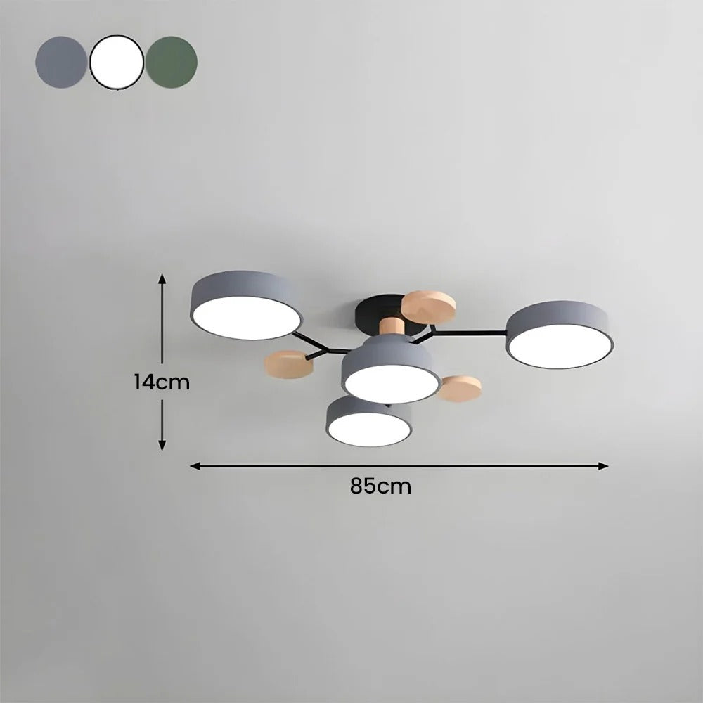 Contemporary Semi-Flush LED Ceiling Lamp