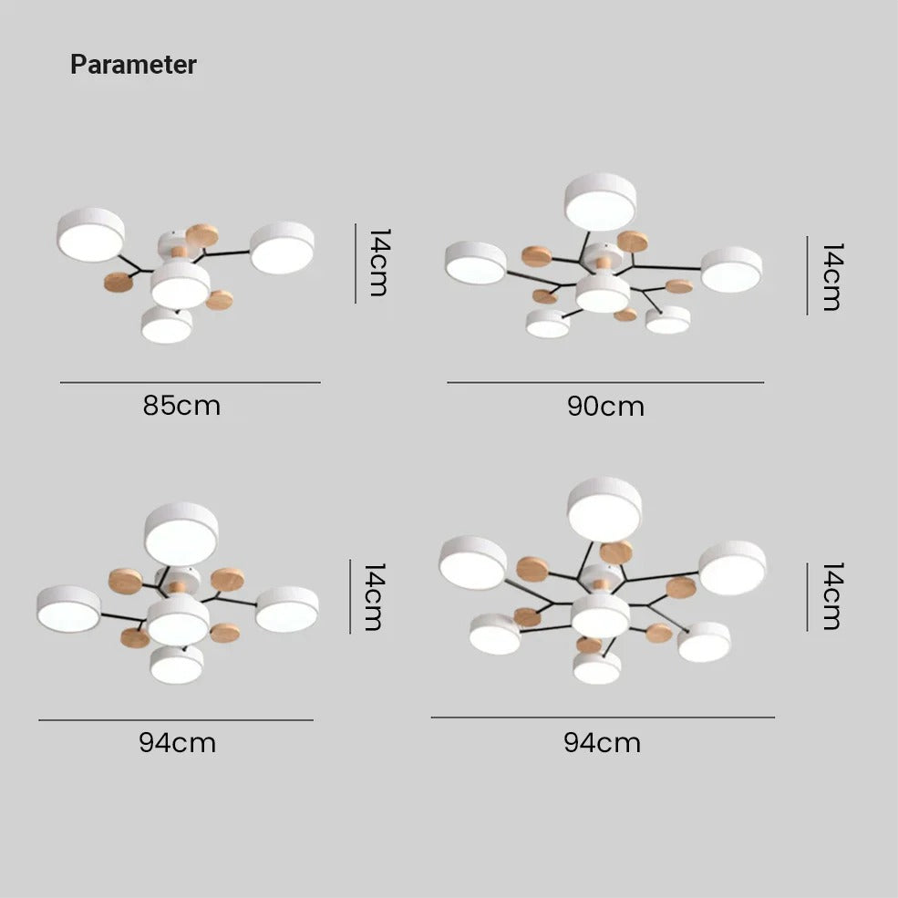 Contemporary Semi-Flush LED Ceiling Lamp