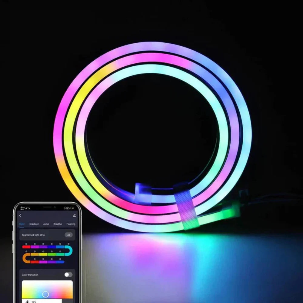 Flexible Neon LED Strip Light | App Controlled Custom Wall Lighting