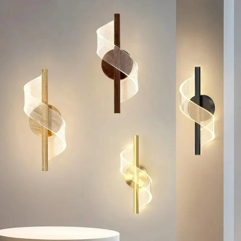 Modern Spiral Wall Light – Cool White/Warm White/3-Color LED