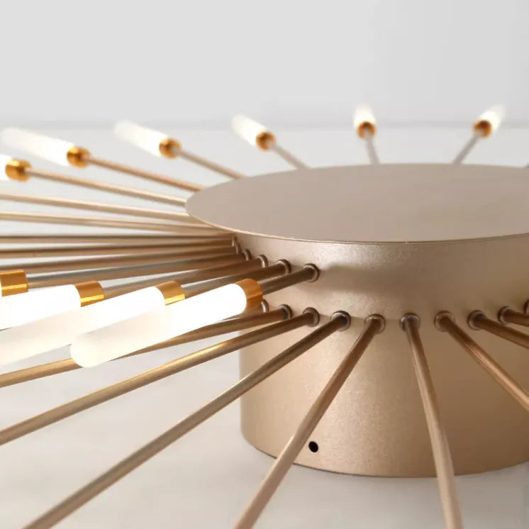Fireworks Flush-Mount Ceiling Light – Black & Gold Modern Fixture
