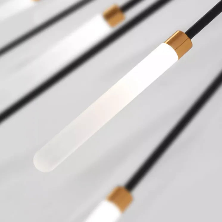 Fireworks Flush-Mount Ceiling Light – Black & Gold Modern Fixture