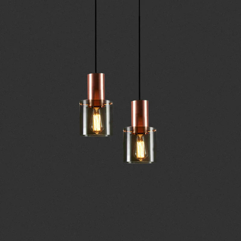 Elegant Pendant Light Featuring Smoked Glass – E14 Socket Included