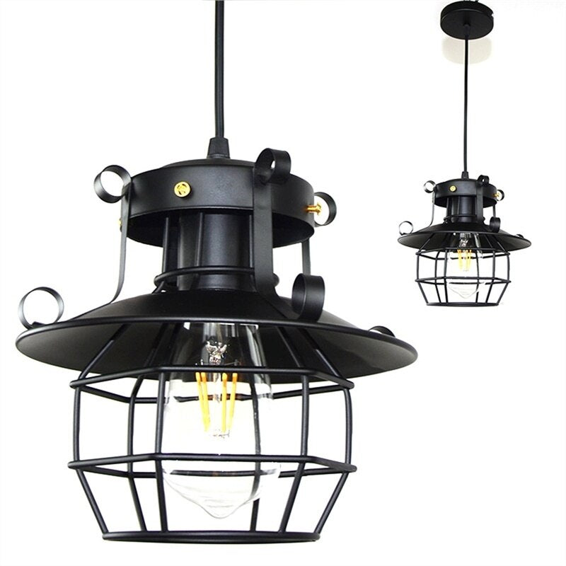 Antique Industrial Loft Ceiling Lamp | Vintage Metal Light Fixture