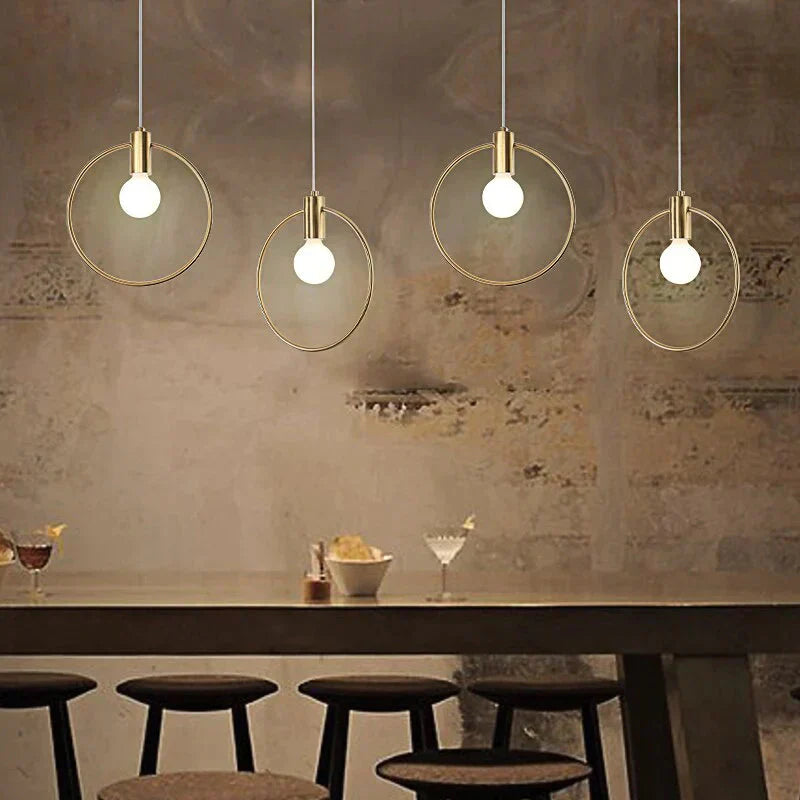 Scandinavian Ring Pendant Lamp – Sleek Industrial Style