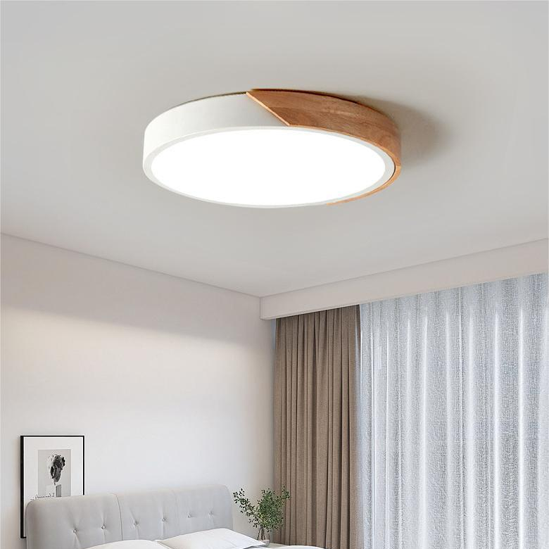 Scandinavian Wooden Macaroon Circular Ceiling Light