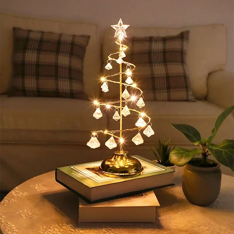 Spiral LED Christmas Tree Table Lamp | Chrismas Lighting