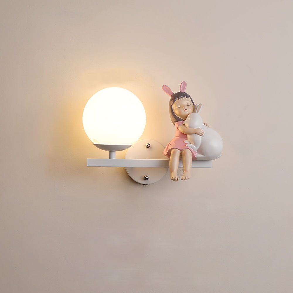 Contemporary Whimsical Wall Lamp – Metal and Glass LED Fixture