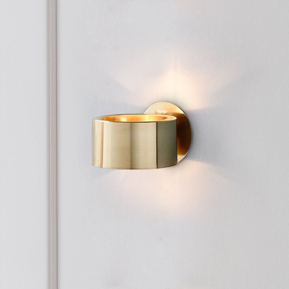 Brushed Brass Mid-Century Wall Lamp – Single Light Fixture
