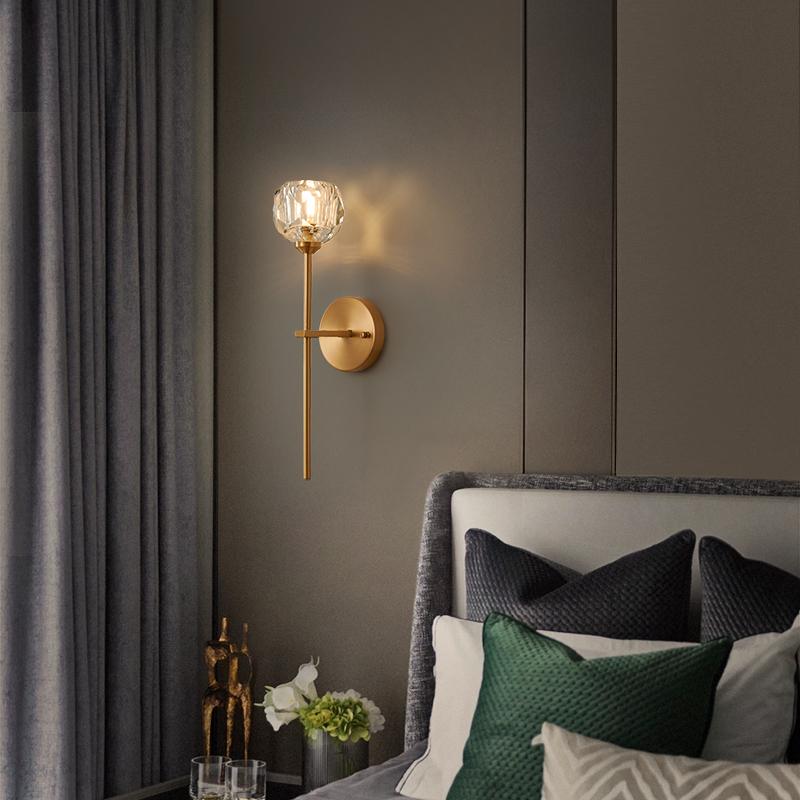 Crystal Shade Wall Lamp – Sleek Needle Design Light Fixture