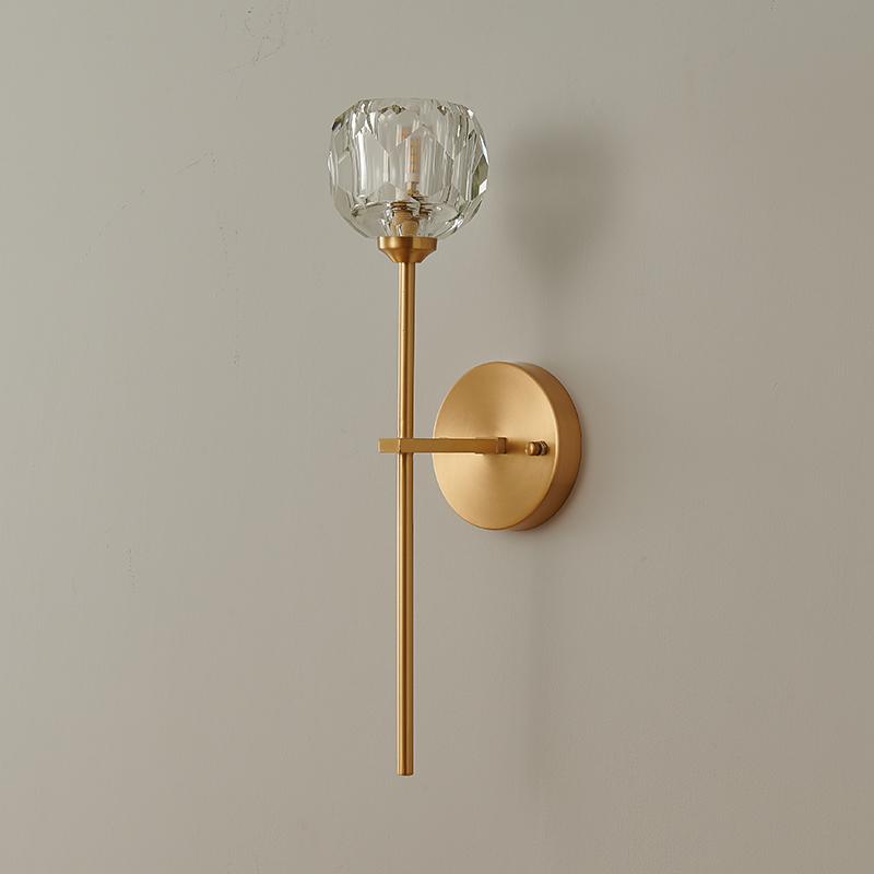 Crystal Shade Wall Lamp – Sleek Needle Design Light Fixture