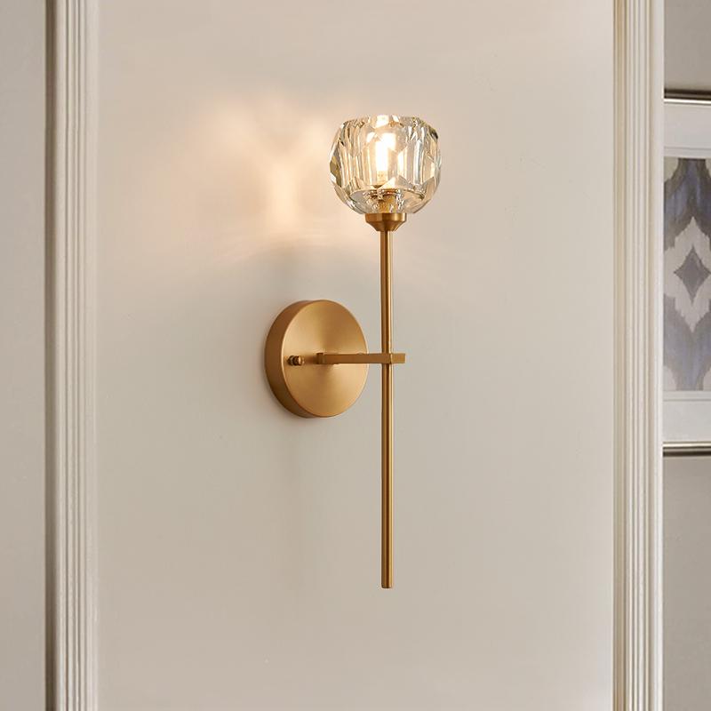 Crystal Shade Wall Lamp – Sleek Needle Design Light Fixture