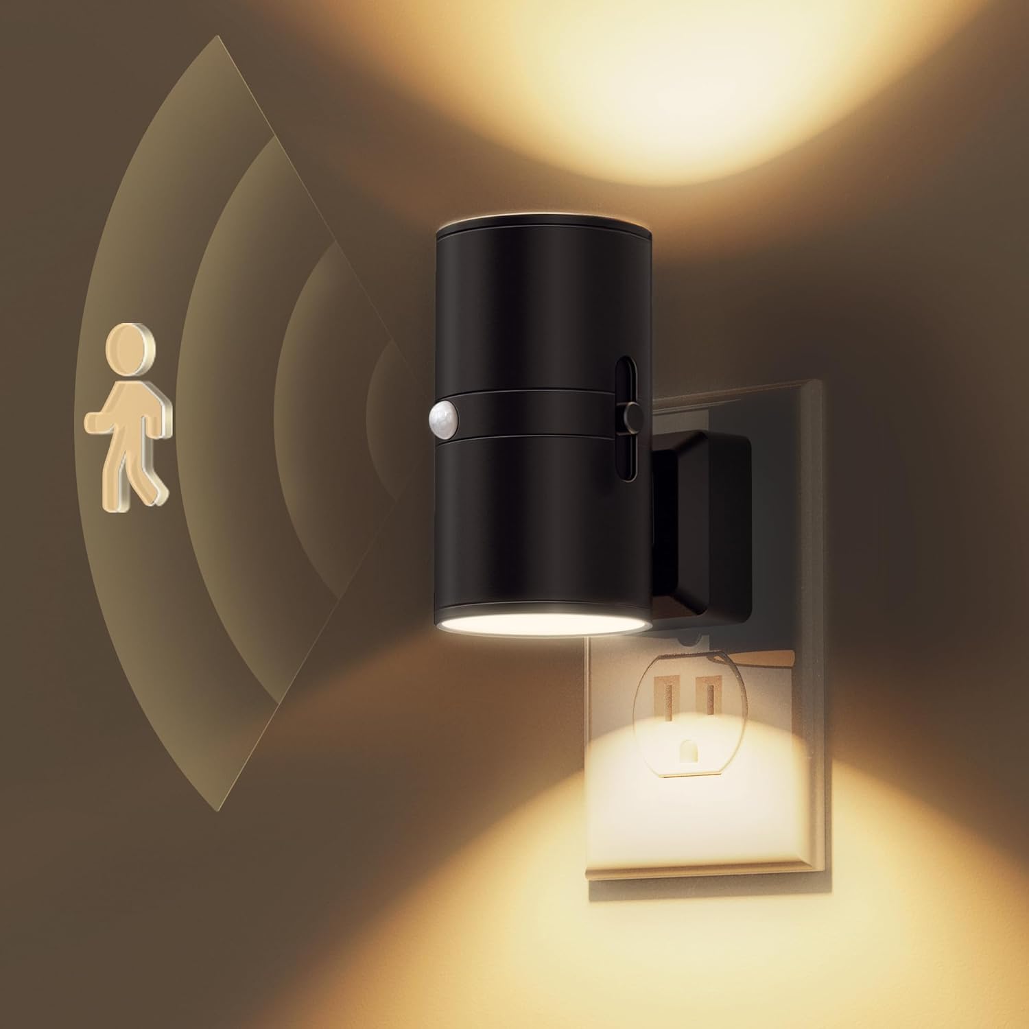 Modern Plug-In Wall Light - Motion Sensor Indoor LED Lamp