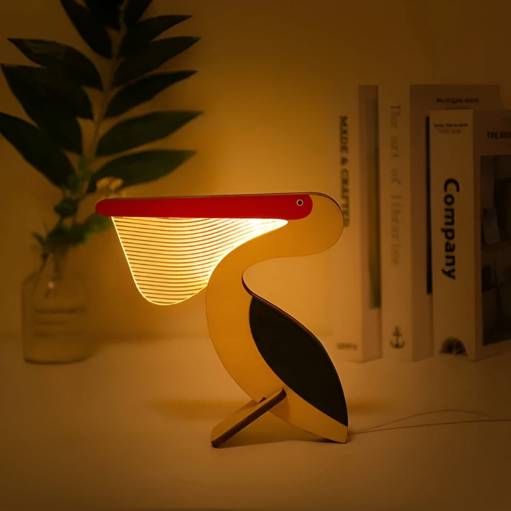 Wooden Kids’ Table Lamp with Animal Design – Decorative Lighting