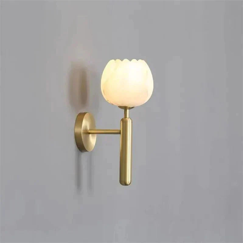 Wall-Mounted Marble Rose Lamp