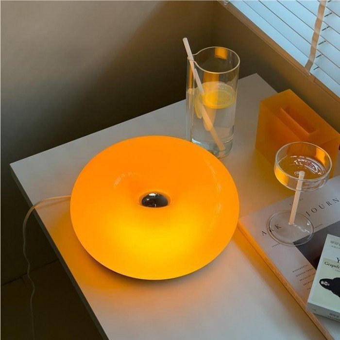 Donut-Shaped Bauhaus Wall & Table Lamp