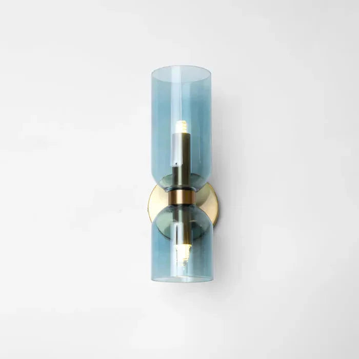 Modern Glass Wall Lamp with Dual LED Heads