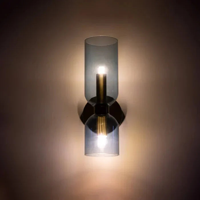 Modern Glass Wall Lamp with Dual LED Heads