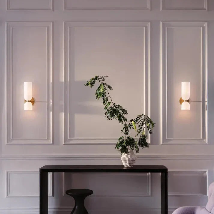 Modern Glass Wall Lamp with Dual LED Heads