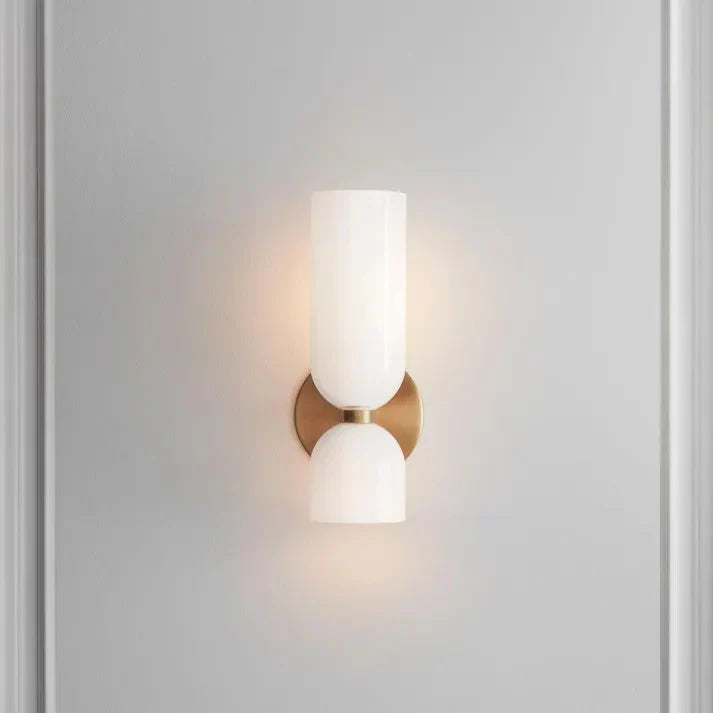 Modern Glass Wall Lamp with Dual LED Heads