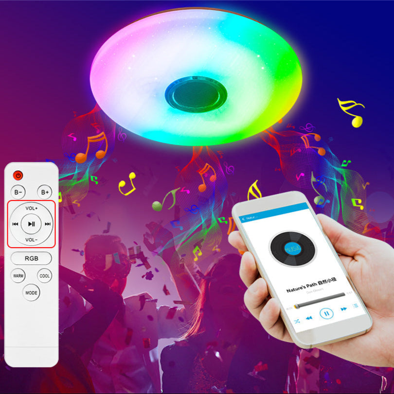 Modern Smart RGB Ceiling Lamp | Bluetooth Speaker Colour-Changing Lamp